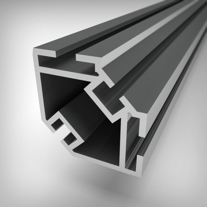 3D light box middle vertical support rod aluminum