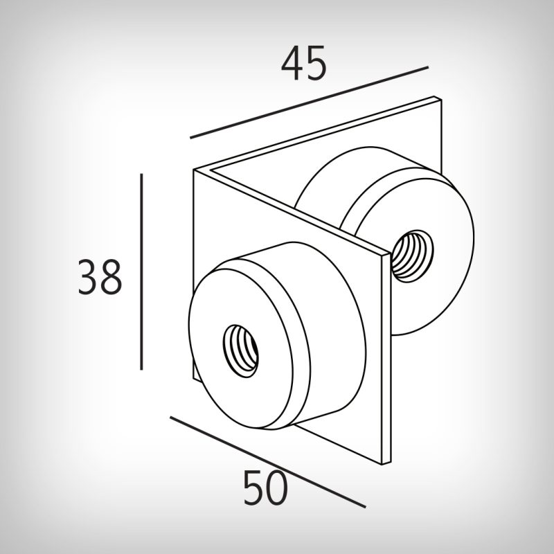 90 degree connector for door only