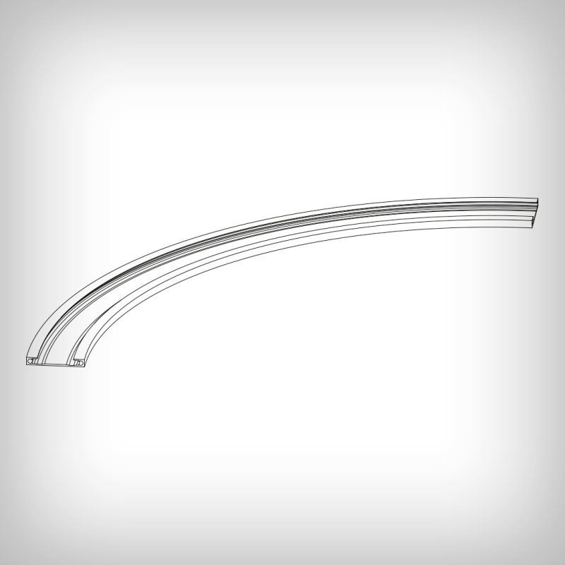 Curved Cover profile 774mm (R1/4)