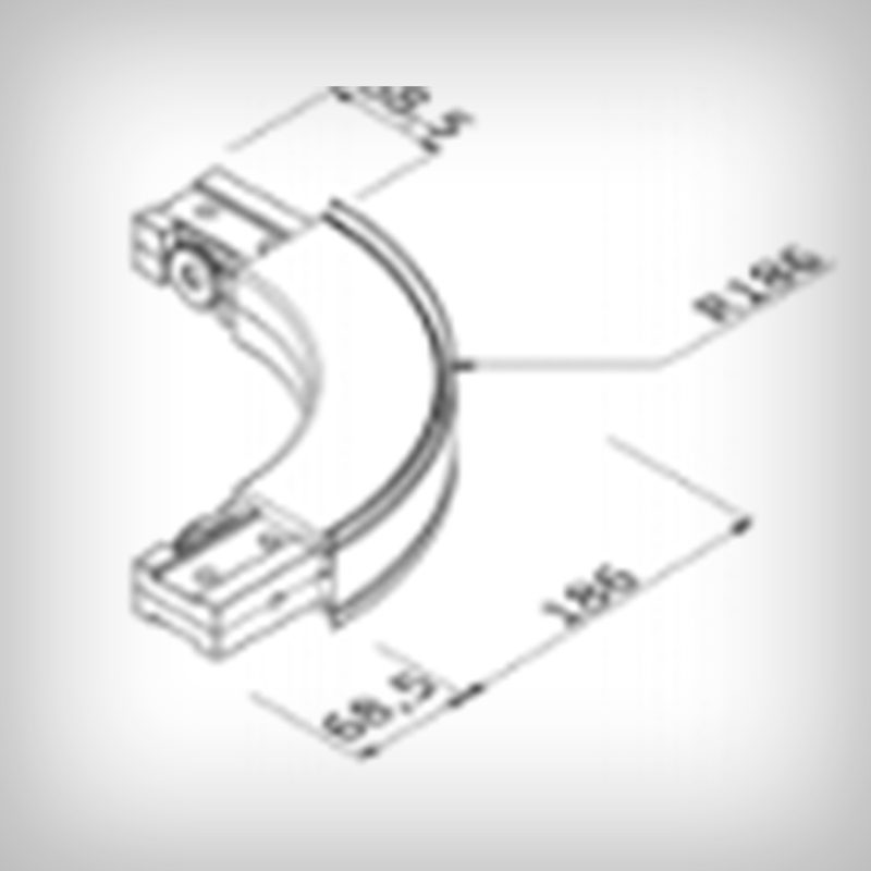 Small curved frame connectors